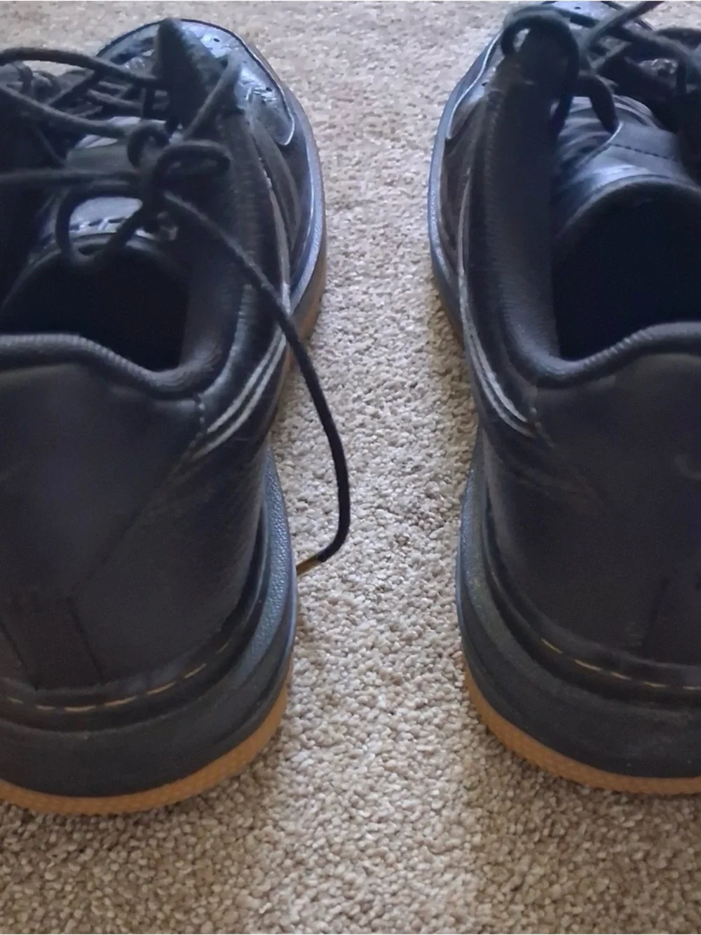 Nike Men's Black Leather Sneakers with Gum Sole Make Offer!!!!!